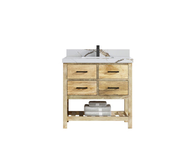 Parker Mango Wood 36 in. W x 22 in. D Center Sink Bathroom Vanity