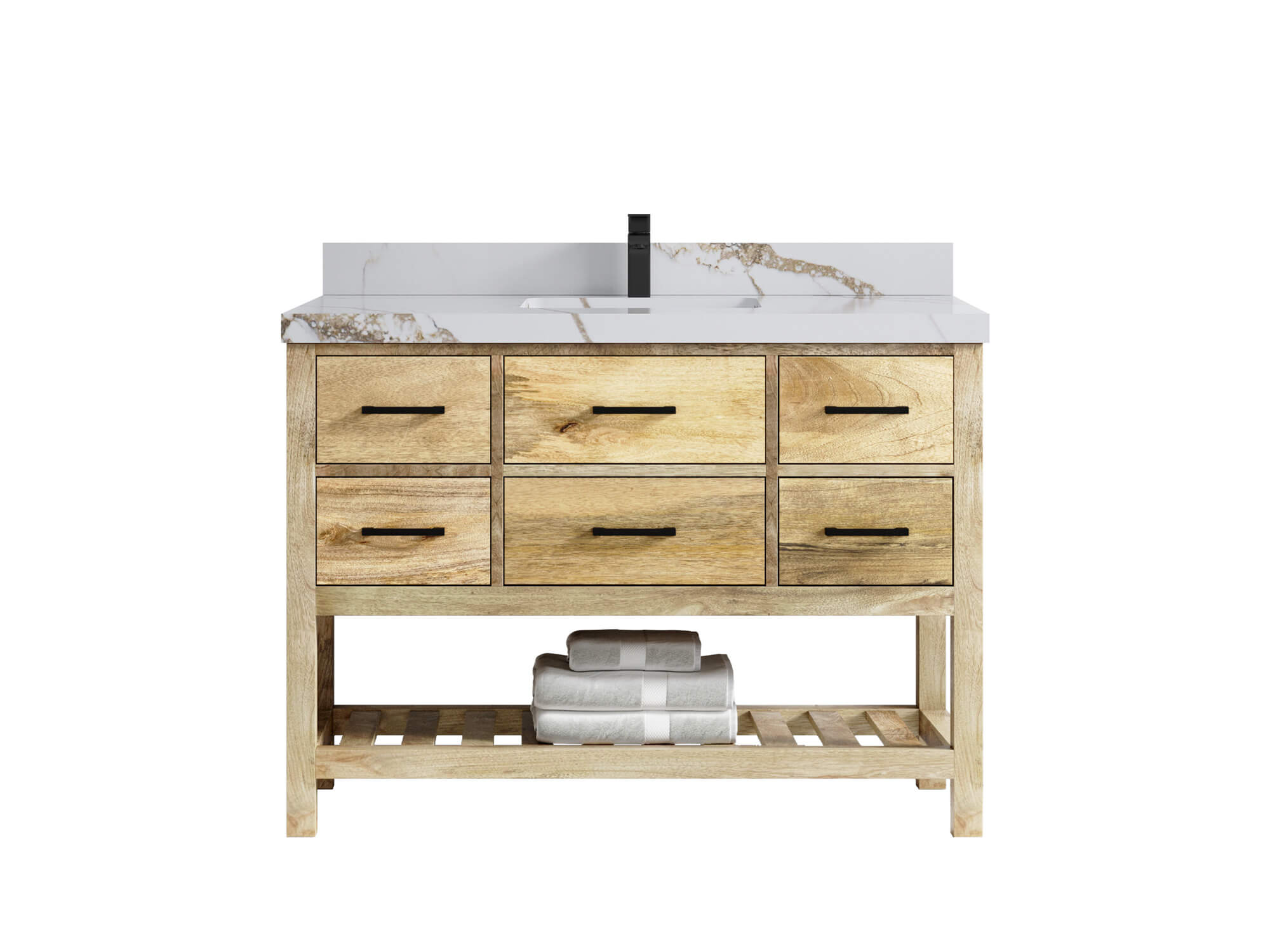 Parker Mango Wood 48 in. W x 22 in. D Single Sink Bathroom Vanity