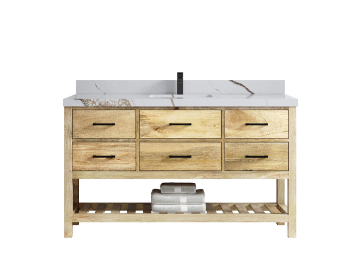 Parker Mango Wood 60 in. W x 22 in. D Single Sink Bathroom Vanity - photo 8
