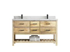 Parker Mango Wood 60 in. W x 22 in. D Double Sink Bathroom Vanity - photo 8
