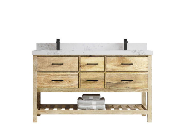 Parker Mango Wood 60 in. W x 22 in. D Double Sink Bathroom Vanity - photo 10