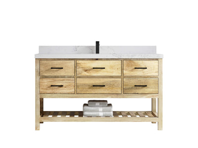 Parker Mango Wood 60 in. W x 22 in. D Single Sink Bathroom Vanity