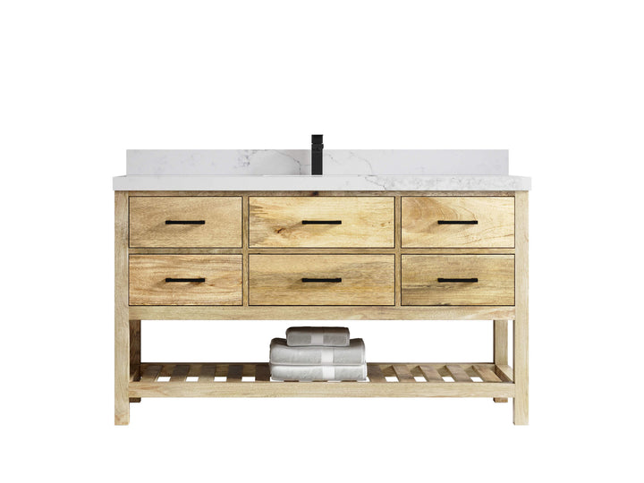 Parker Mango Wood 60 in. W x 22 in. D Single Sink Bathroom Vanity - photo 10