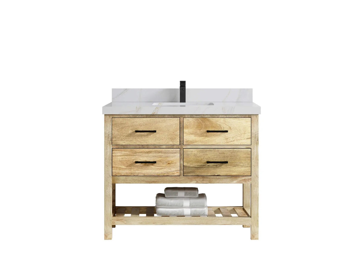Parker Mango Wood 42 in. W x 22 in. D Single Sink Bathroom Vanity