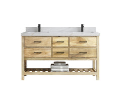 Parker Mango Wood 60 in. W x 22 in. D Double Sink Bathroom Vanity - photo 11