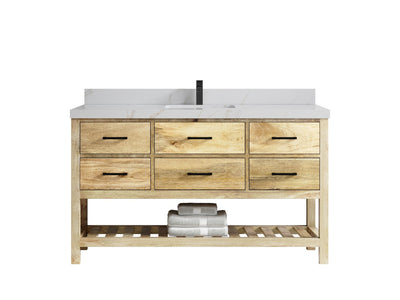 Parker Mango Wood 60 in. W x 22 in. D Single Sink Bathroom Vanity