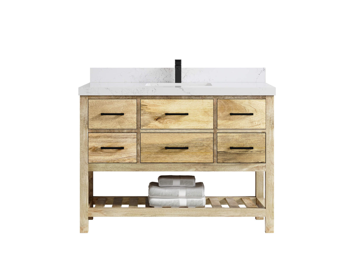 Parker Mango Wood 48 in. W x 22 in. D Single Sink Bathroom Vanity