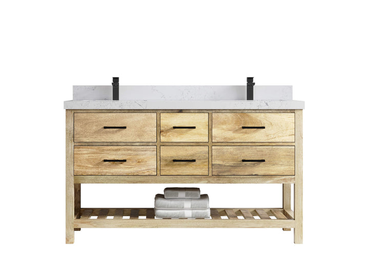 Parker Mango Wood 60 in. W x 22 in. D Double Sink Bathroom Vanity - photo 15