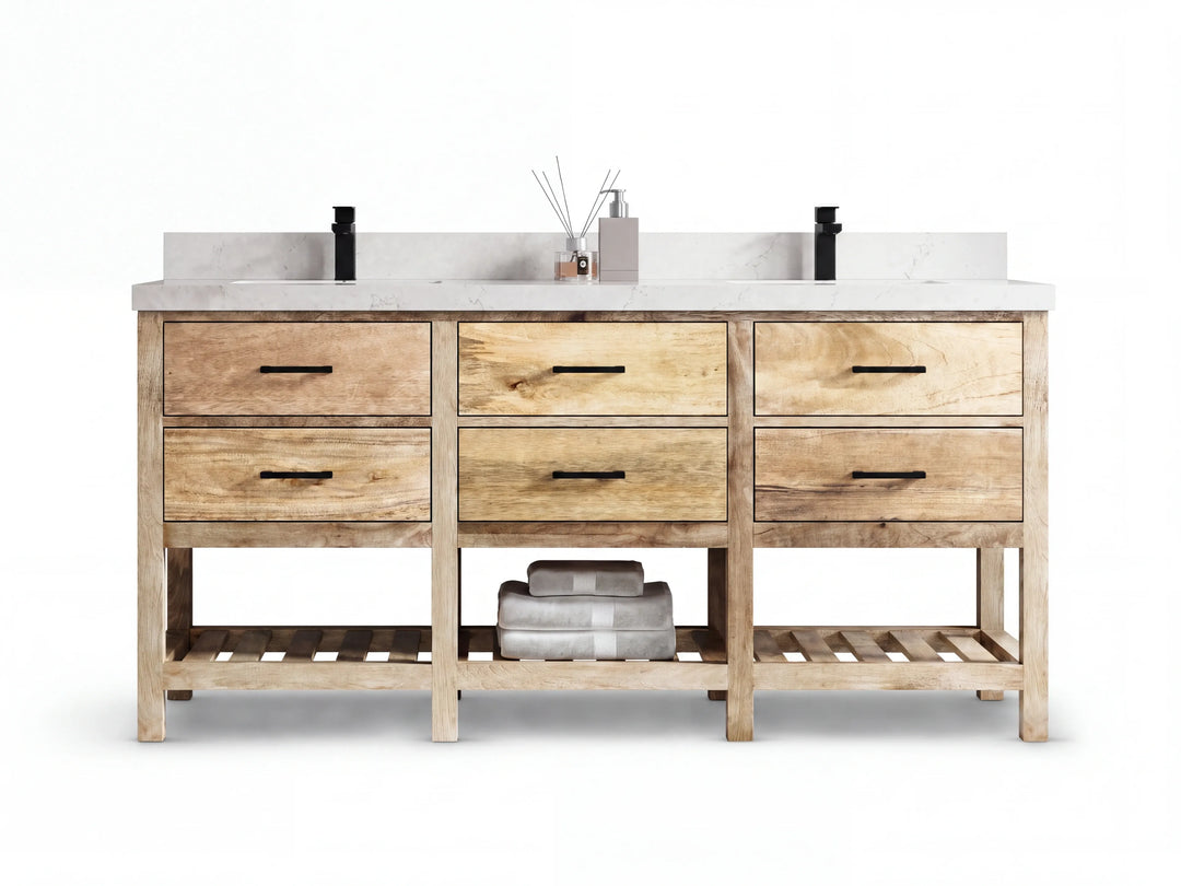 Parker Mango Wood 72 in. W x 22 in. D Double Sink Bathroom Vanity | 
              
                Whitewashed Mango
                
                  
             - PRK_MG_WHW_WHQZ_72D - photo №24
