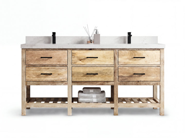 Parker Mango Wood 72 in. W x 22 in. D Double Sink Bathroom Vanity - photo 24