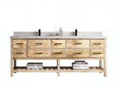 Parker Mango Wood 84 in. W x 22 in. D Double Sink Bathroom vanity with - photo 24