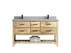 Parker Mango Wood 60 in. W x 22 in. D Double Sink Bathroom Vanity - photo 15