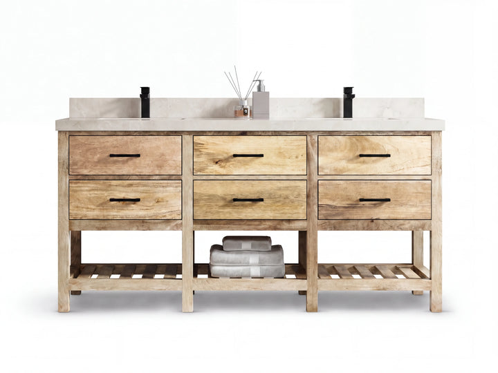 Parker Mango Wood 72 in. W x 22 in. D Double Sink Bathroom Vanity - photo 25