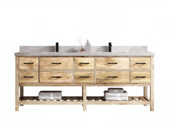Parker Mango Wood 84 in. W x 22 in. D Double Sink Bathroom vanity with - photo 25
