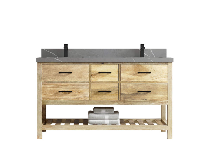 Parker Mango Wood 60 in. W x 22 in. D Double Sink Bathroom Vanity - photo 17
