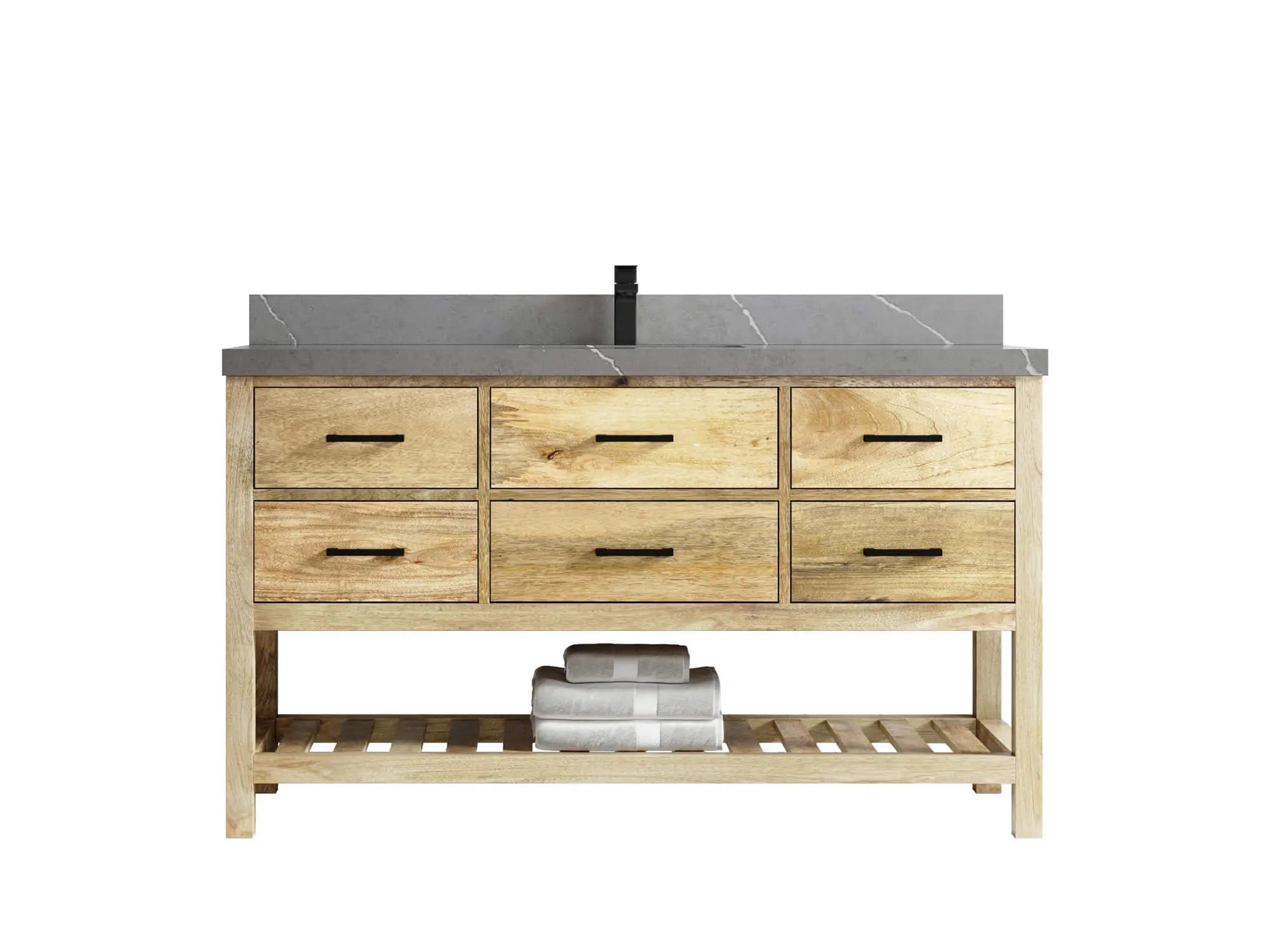 Parker Mango Wood 60 in. W x 22 in. D Single Sink Bathroom Vanity