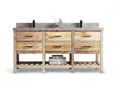 Parker Mango Wood 72 in. W x 22 in. D Double Sink Bathroom Vanity - photo 28