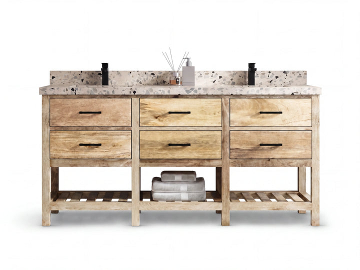 Parker Mango Wood 72 in. W x 22 in. D Double Sink Bathroom Vanity - photo 31