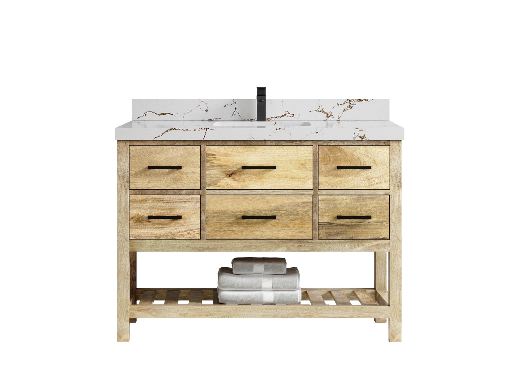 Parker Mango Wood 48 in. W x 22 in. D Single Sink Bathroom Vanity