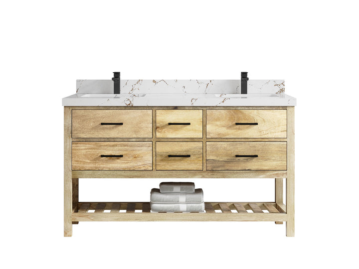 Parker Mango Wood 60 in. W x 22 in. D Double Sink Bathroom Vanity - photo 18