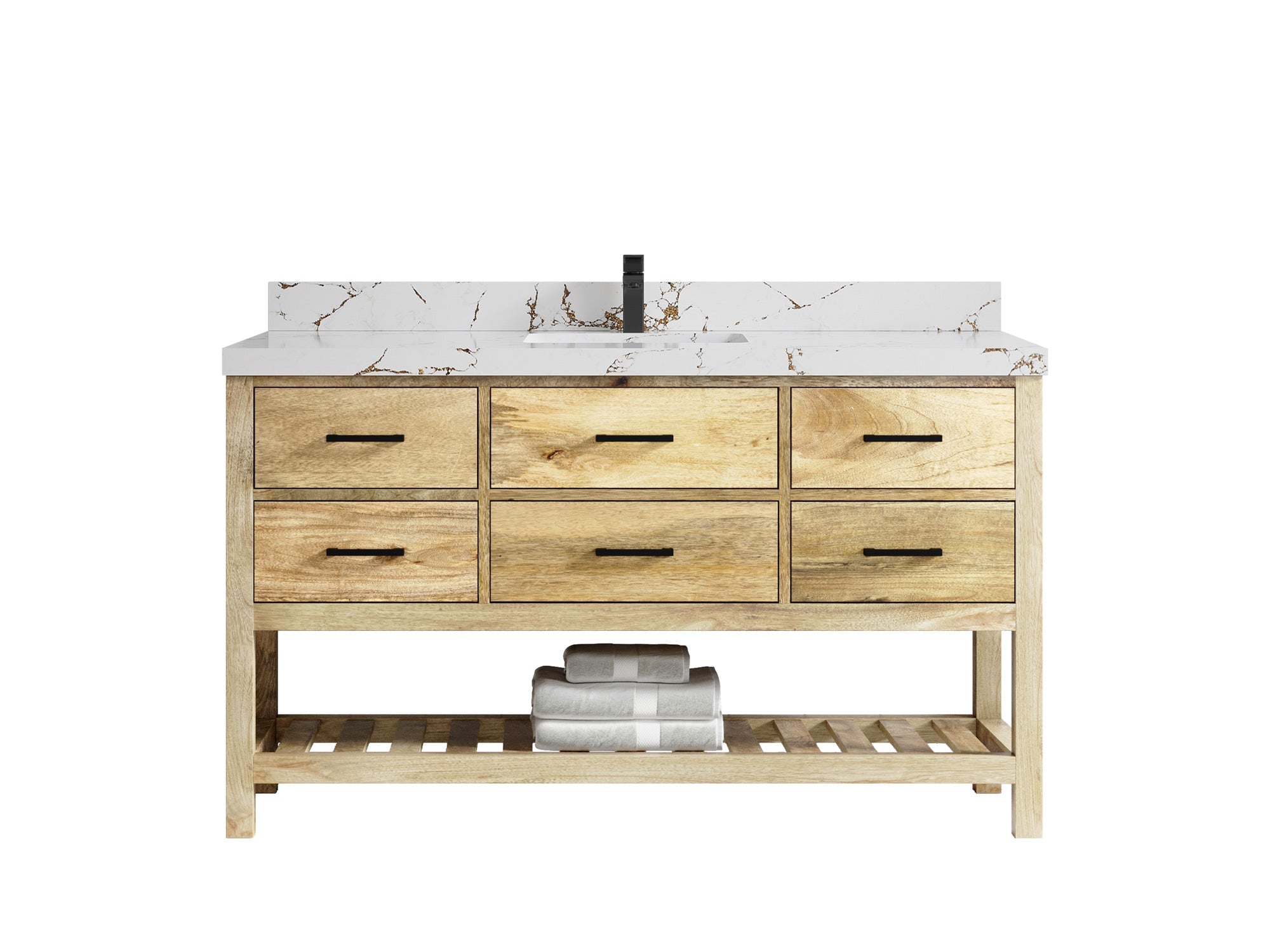 Parker Mango Wood 60 in. W x 22 in. D Single Sink Bathroom Vanity