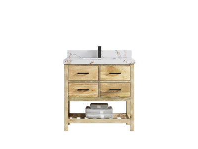 Parker Mango Wood 36 in. W x 22 in. D Center Sink Bathroom Vanity