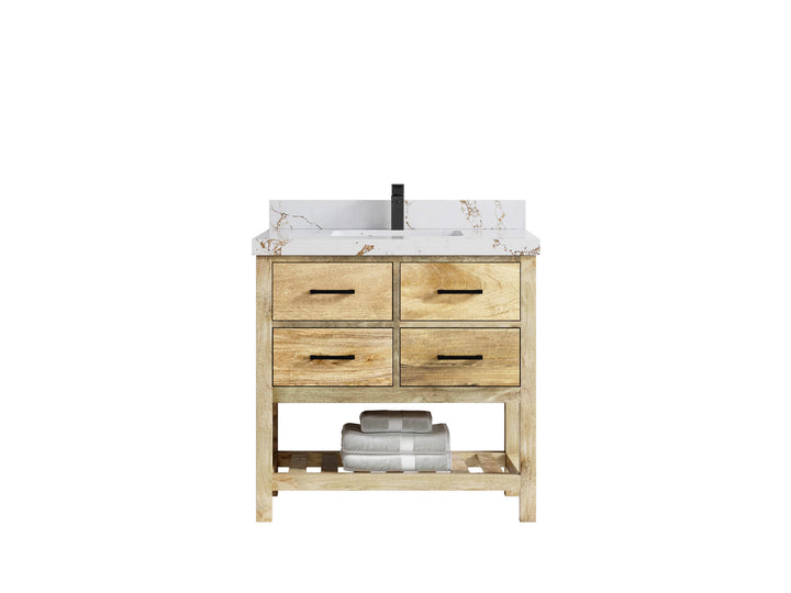 Parker Mango Wood 36 in. W x 22 in. D Center Sink Bathroom Vanity - photo 19