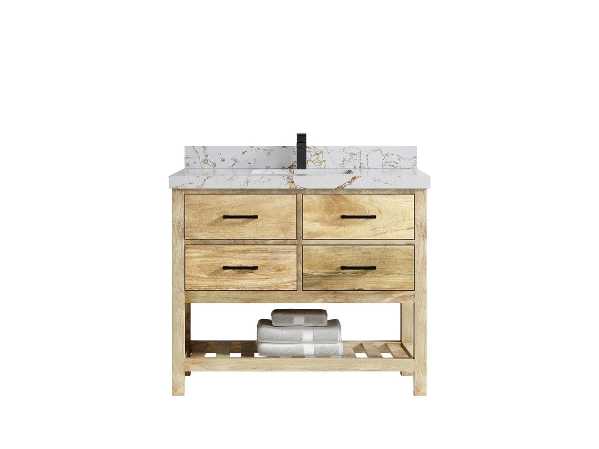 Parker Mango Wood 42 in. W x 22 in. D Single Sink Bathroom Vanity