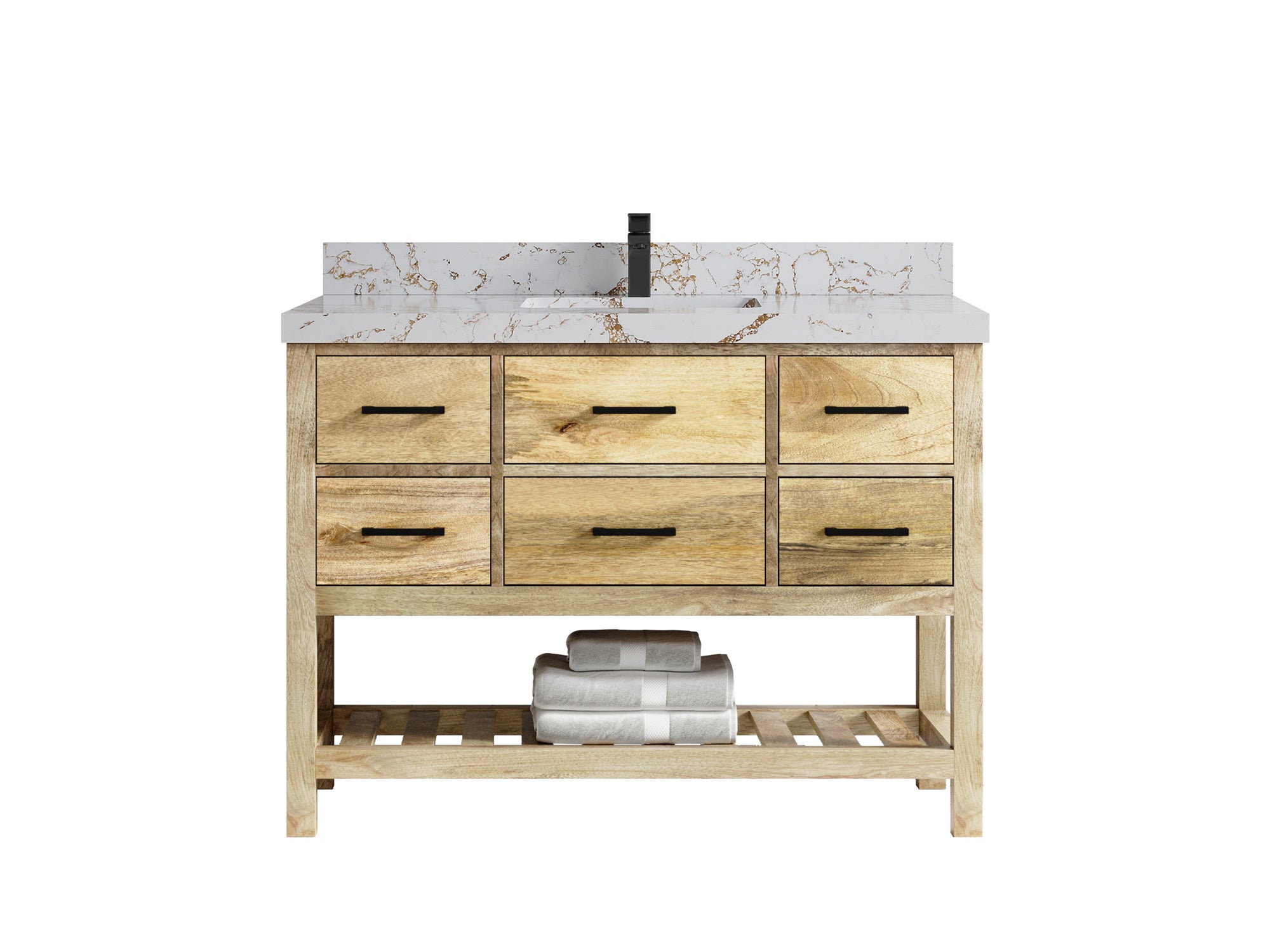 Parker Mango Wood 48 in. W x 22 in. D Single Sink Bathroom Vanity