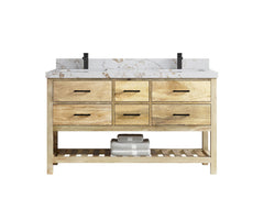 Parker Mango Wood 60 in. W x 22 in. D Double Sink Bathroom Vanity - photo 18