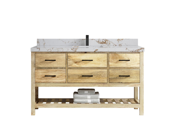 Parker Mango Wood 60 in. W x 22 in. D Single Sink Bathroom Vanity - photo 19