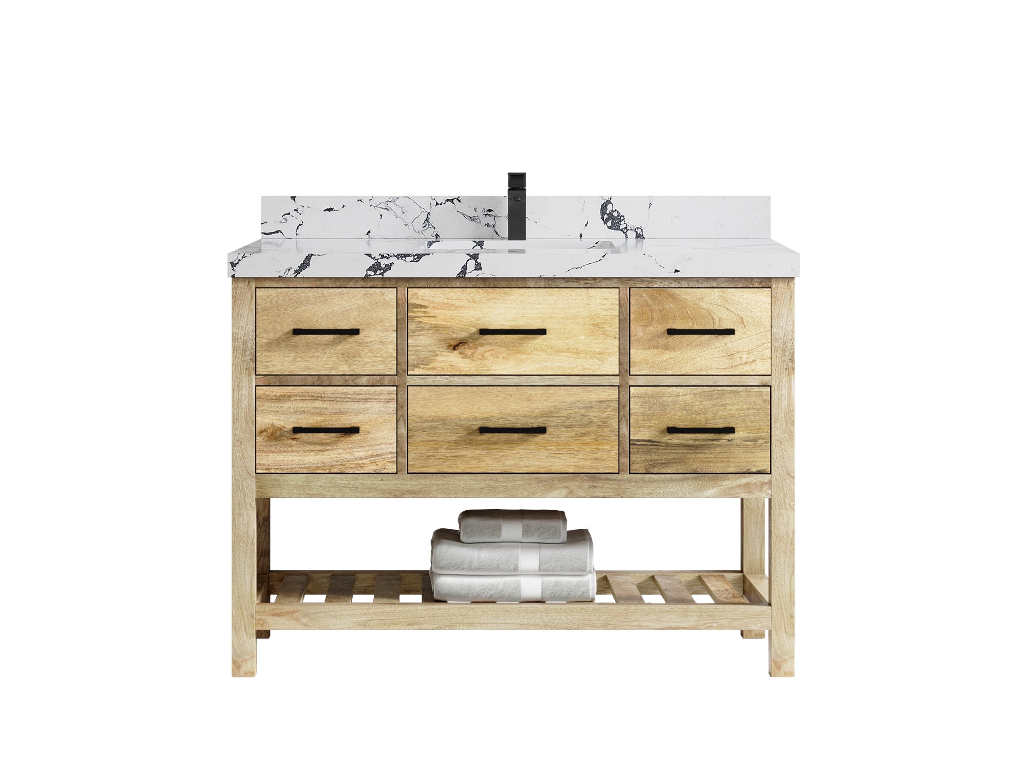Parker Mango Wood 48 in. W x 22 in. D Single Sink Bathroom Vanity