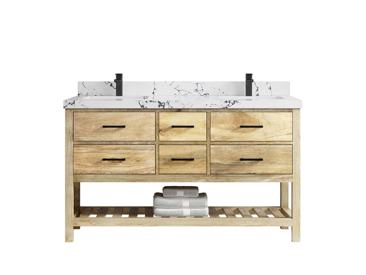 Parker Mango Wood 60 in. W x 22 in. D Double Sink Bathroom Vanity - photo 20