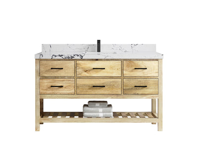 Parker Mango Wood 60 in. W x 22 in. D Single Sink Bathroom Vanity