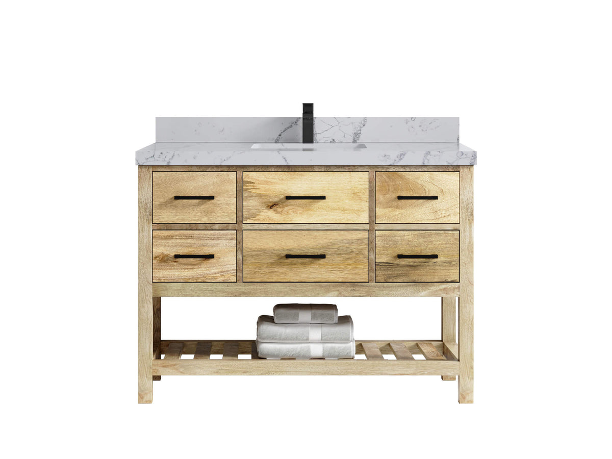 Parker Mango Wood 48 in. W x 22 in. D Single Sink Bathroom Vanity