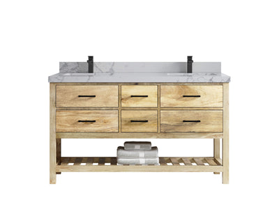 Parker Mango Wood 60 in. W x 22 in. D Double Sink Bathroom Vanity