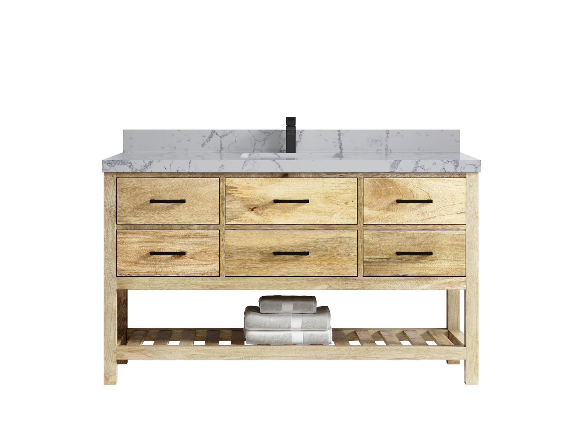 Parker Mango Wood 60 in. W x 22 in. D Single Sink Bathroom Vanity