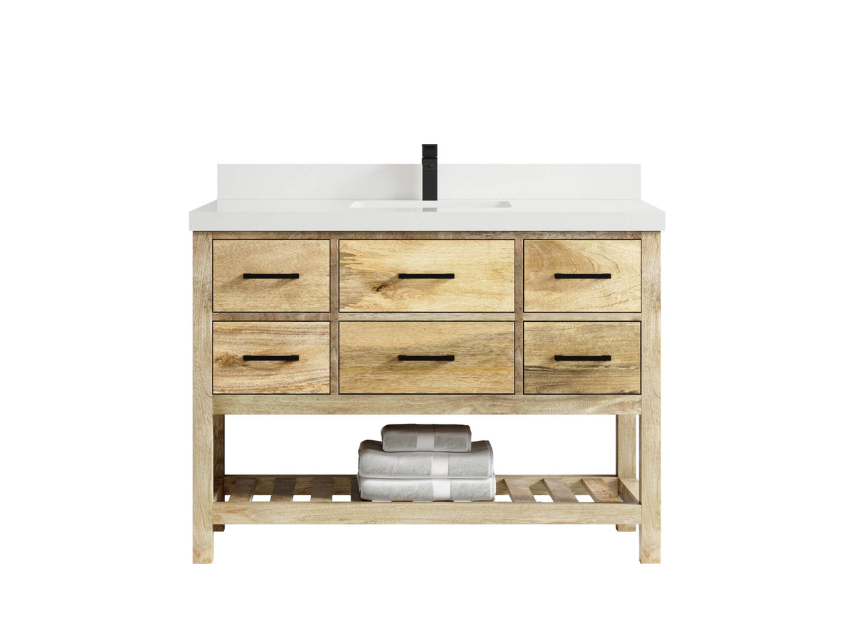 Parker Mango Wood 48 in. W x 22 in. D Single Sink Bathroom Vanity