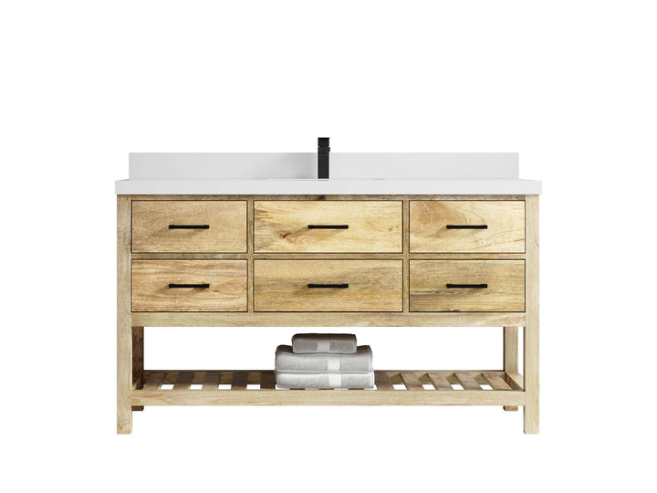 Parker Mango Wood 60 in. W x 22 in. D Single Sink Bathroom Vanity - photo 22
