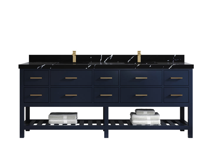 Parker 84 in. W x 22 in. D Double Sink Bathroom Vanity - photo 8