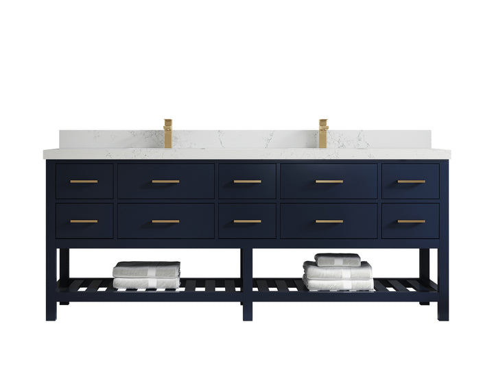 Parker 84 in. W x 22 in. D Double Sink Bathroom Vanity - photo 22