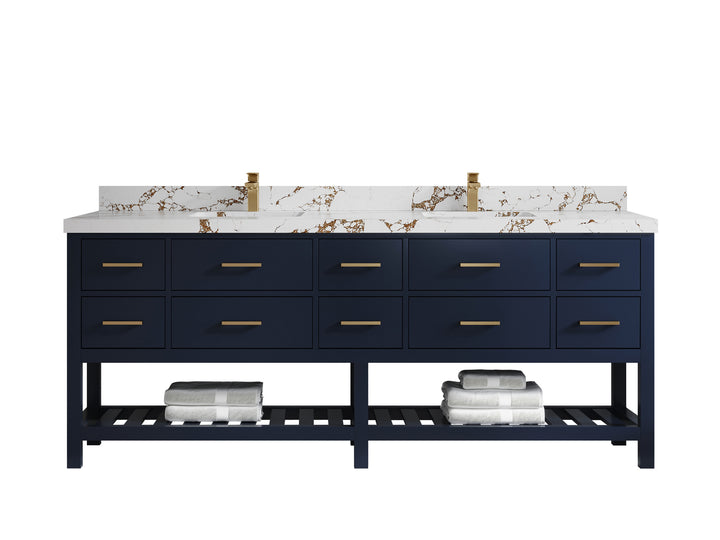 Parker 84 in. W x 22 in. D Double Sink Bathroom Vanity - photo 28