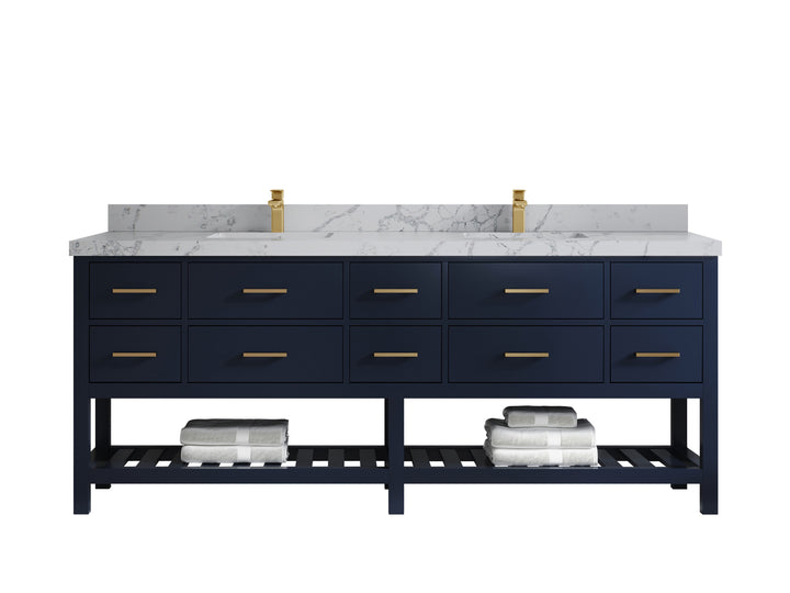 Parker 84 in. W x 22 in. D Double Sink Bathroom Vanity - photo 34
