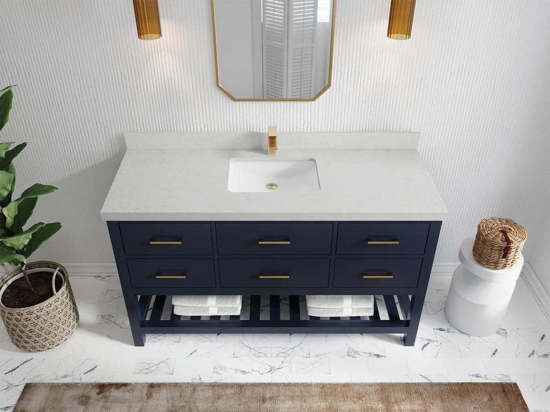 Parker 60 in. W x 22 in. D Single Sink Bathroom Vanity