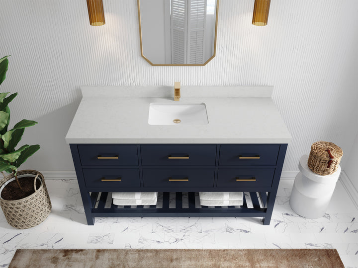 Parker 60 in. W x 22 in. D Single Sink Bathroom Vanity - photo 9