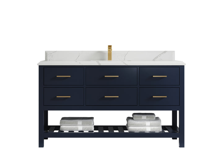Parker 60 in. W x 22 in. D Single Sink Bathroom Vanity - photo 44
