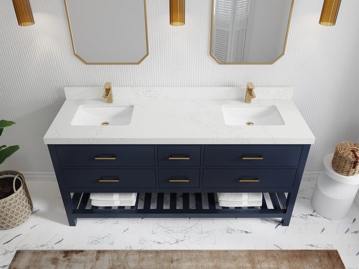 Parker 72 in. W x 22 in. D Double Sink Bathroom Vanity - photo 22