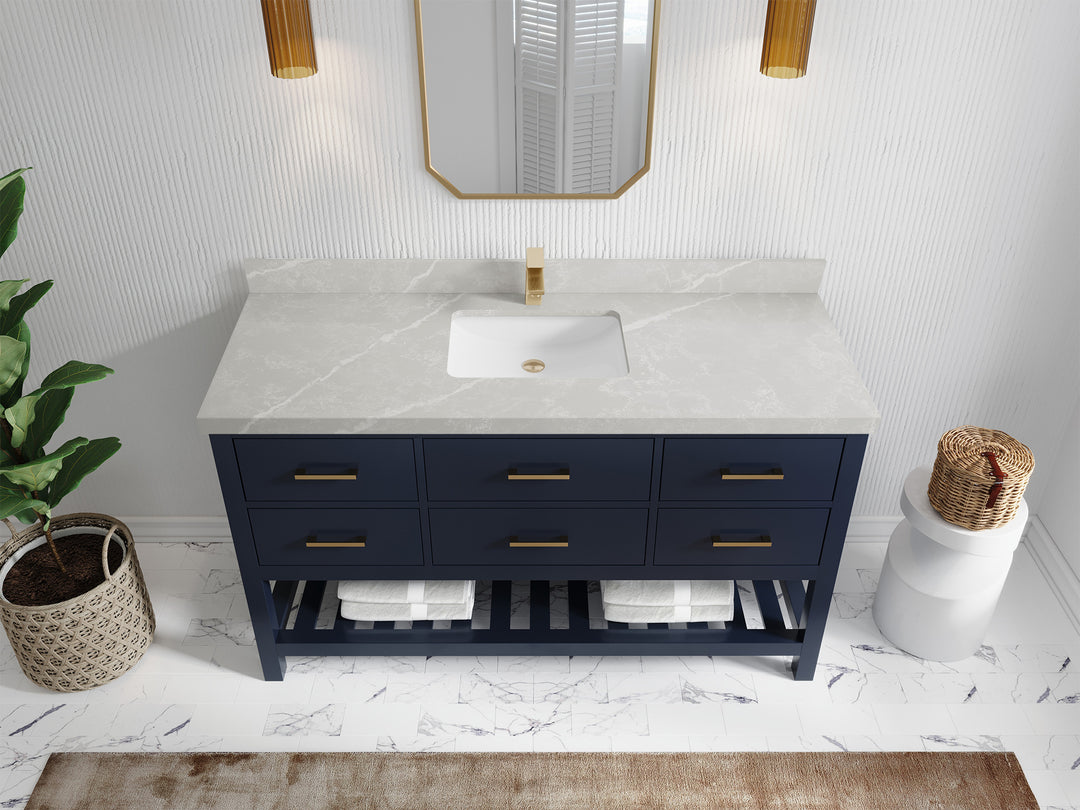 Parker 60 in. W x 22 in. D Single Sink Bathroom Vanity