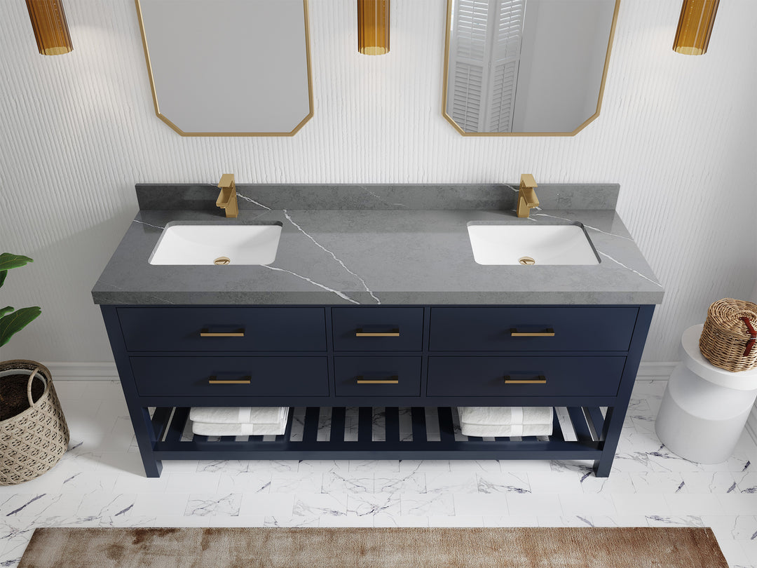 Parker 72 in. W x 22 in. D Double Sink Bathroom Vanity