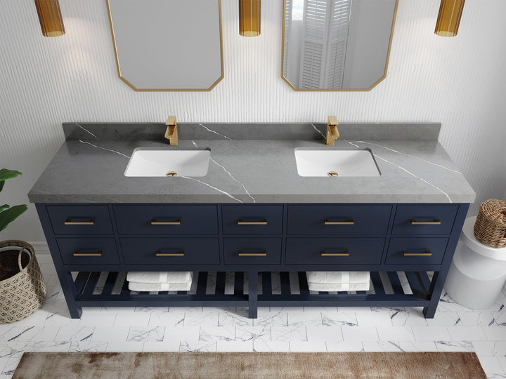 Parker 84 in. W x 22 in. D Double Sink Bathroom Vanity - photo 25